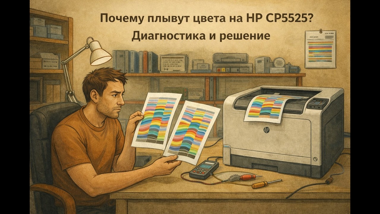 Почему плывут цвета на HP CP5525? Диагностика и решение