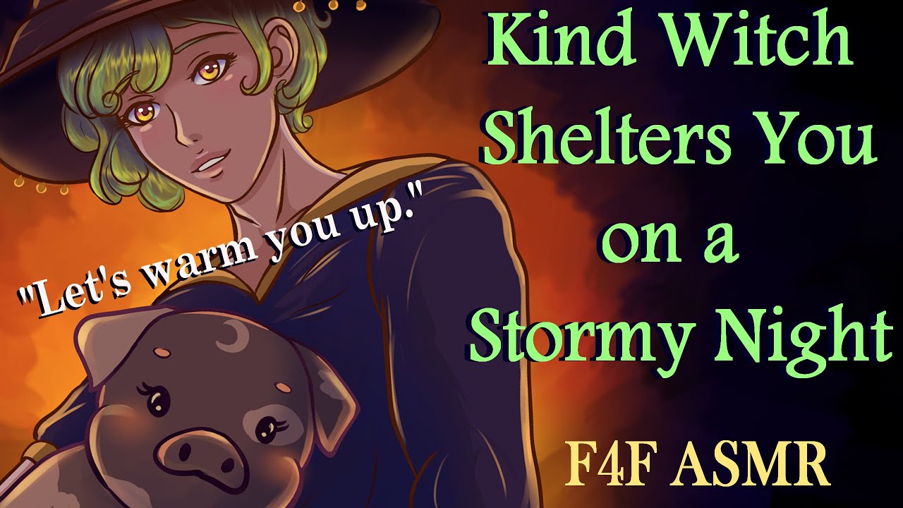 F4F Kind Witch Shelters You on a Stormy Night (ASMR), (Witch ASMR)