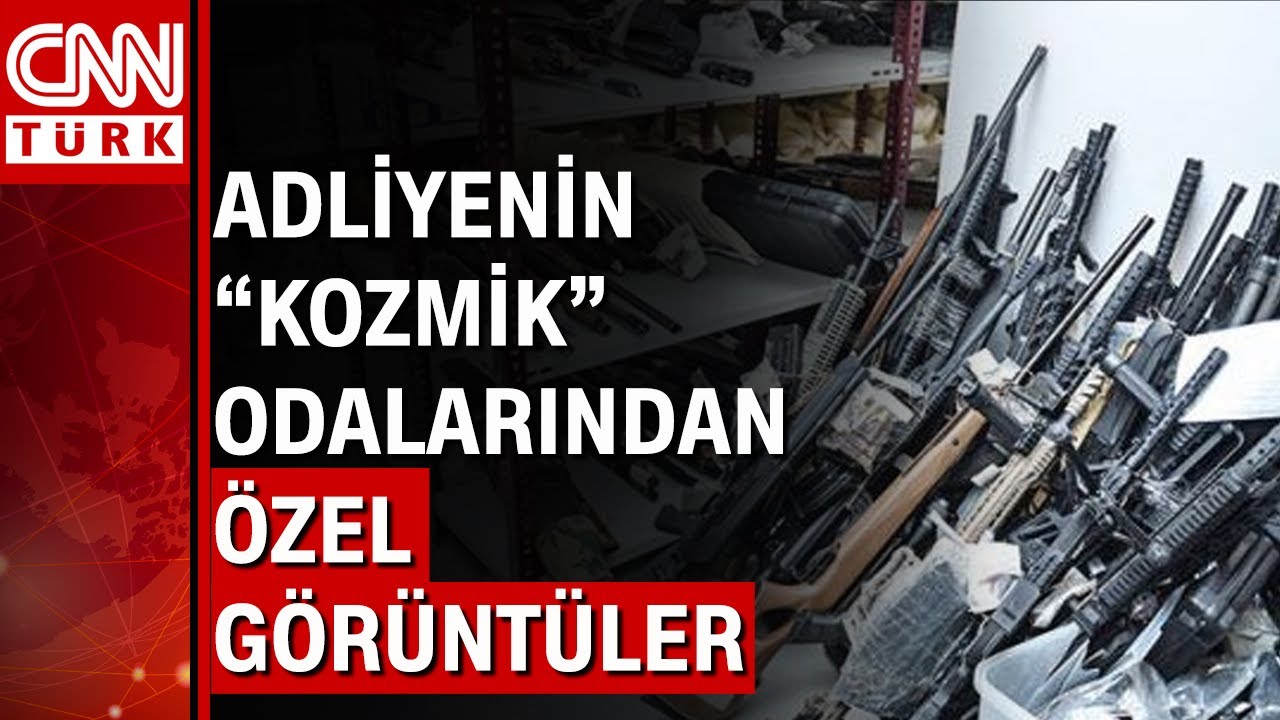 CNN Türk ekibi Çağlayan Adliyesi'nin kozmik odasında! Odalar dolusu silah...
