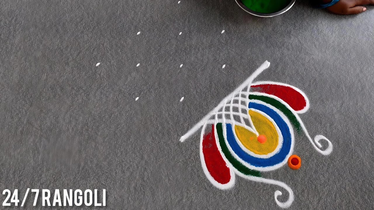 Easy Rangoli Designs for Diwali🪔 24/7 Rangoli🌿 Diwali Kolam Designs 🌺 Festival Rangoli 2025 #muggulu