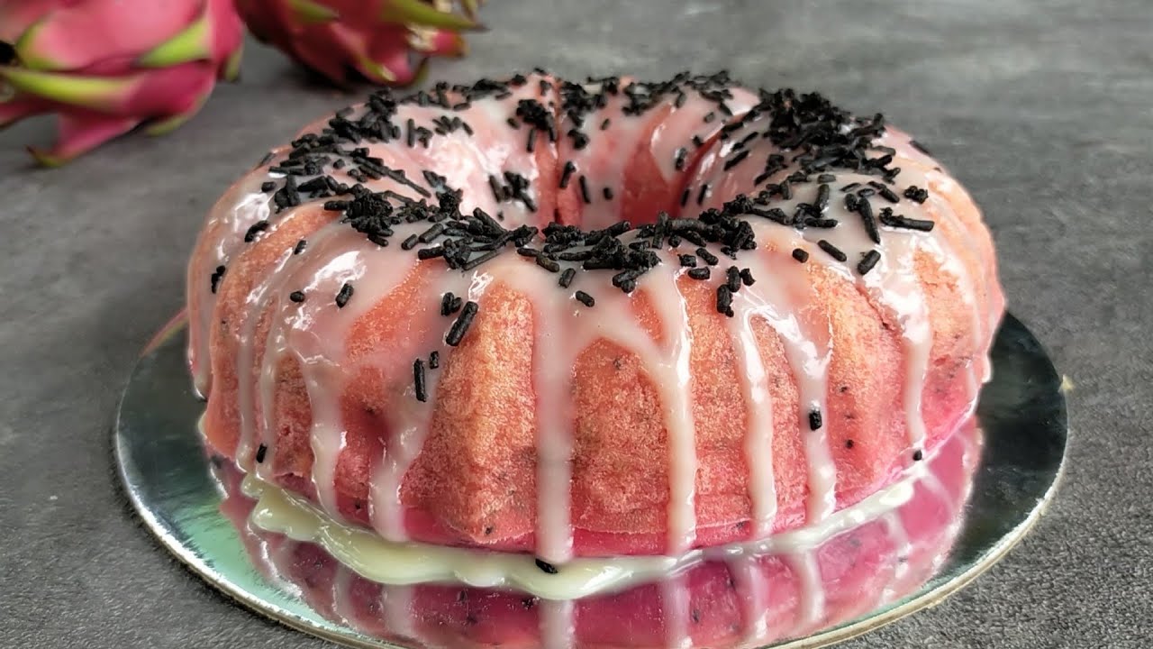 DRAGON FRUIT CAKE I NO OVEN, NO BLENDER | DRAGON FRUIT RECIPES
