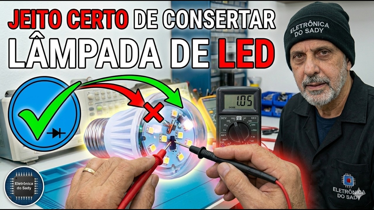 Maneira correta de consertar lampada de led queimada