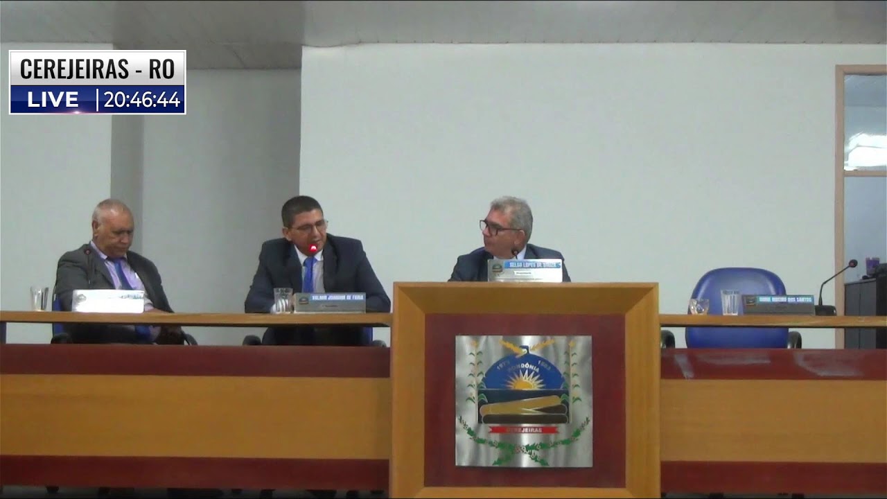 1ª Sessão Ordinária na Câmara municipal de Cerejeiras 18/02/2026.