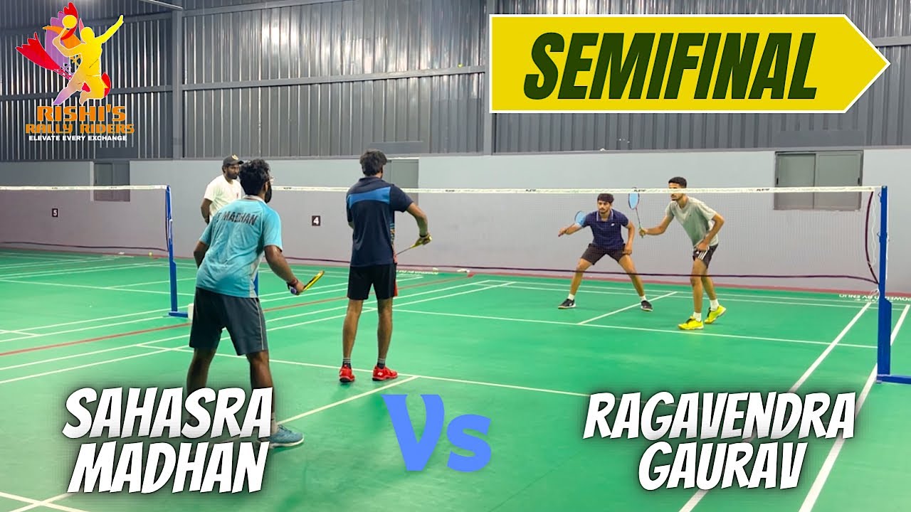 SEMIFINAL - SAHASRA/MADHAN vs RAGAVENDRA/GAURAV || Bangalore Badminton Tournament || Ace Shuttlers