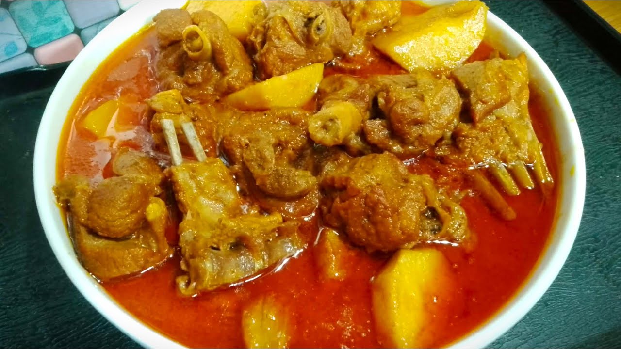 আলু দিয়ে খাসির মাংসের ঝোল || মাটন কারি || Mutton Curry
