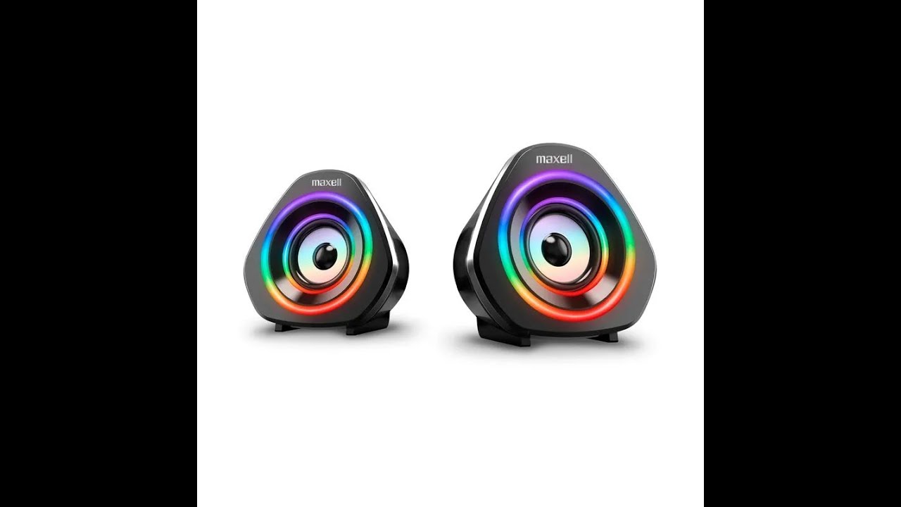 Parlantes Maxell 3.5 RGB USB Power Modelo SSG-700 sistema 2.0 Gamer stereo speakers