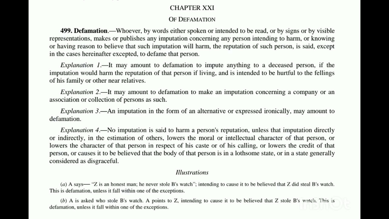 #DEFAMATION#SECTION 499 TO 502 IPC#LAW OF CRIMES#