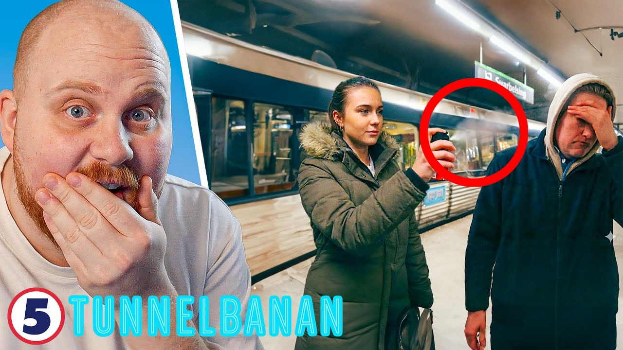 18-årig tjej använder ÖVERFALLSSPRAY mot otäck kille... | Reagerar På Tunnelbanan #15