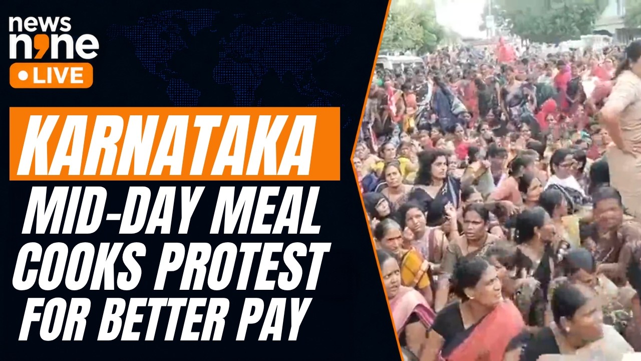 Karnataka: Mid-Day Meal Cooks Protest Over Pay Hike Demand | News9