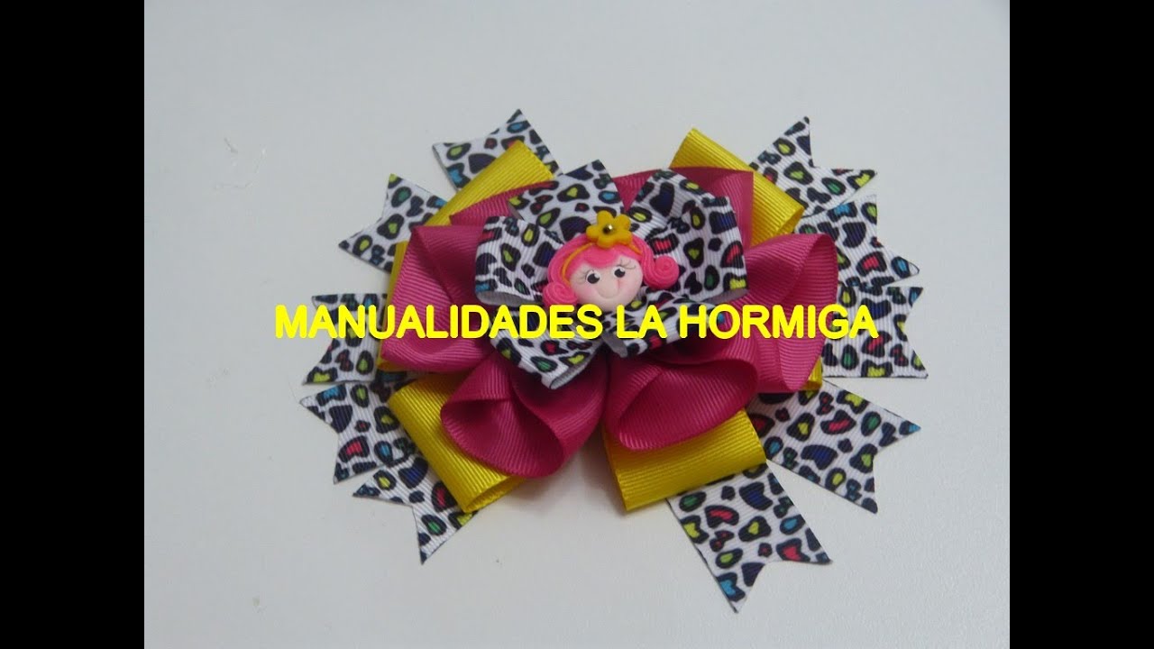Como Hacer Lazos de moda con cinta o liston faya gros ❤️🌸🎀.Moños para el cabello, Ribbon Hair Bow