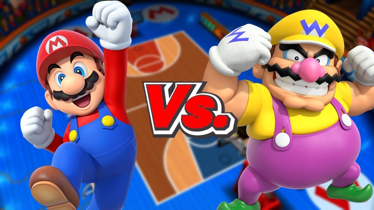 Mario Sports Mix - Mario/Yoshi Vs. Wario/Bowser (Basketball)