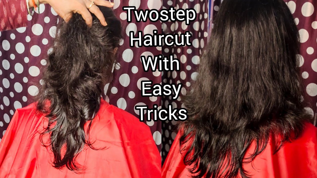 Two step hair cutting || easy trick for fast cutting || step by step hair cutting tutorial