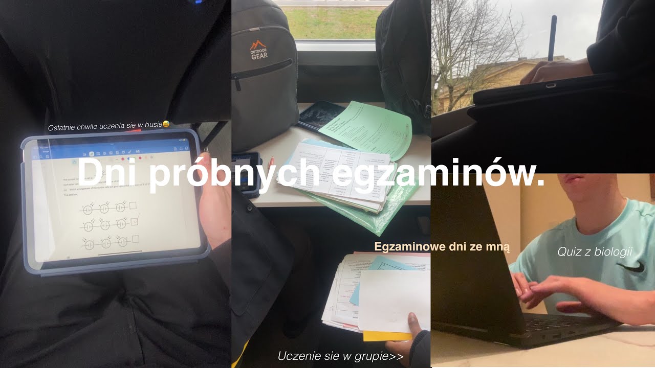 Dni próbnych egzaminów. | Egzaminowe dni ze mną🎓 | Dawid Zozolek
