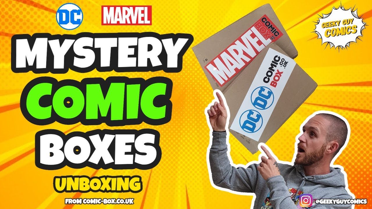 OPENING UP 2 £20 COMIC BOOK MYSTERY BOXES FROM COMIC BOX UK + RARE DC AND MARVEL POSSIBLE!