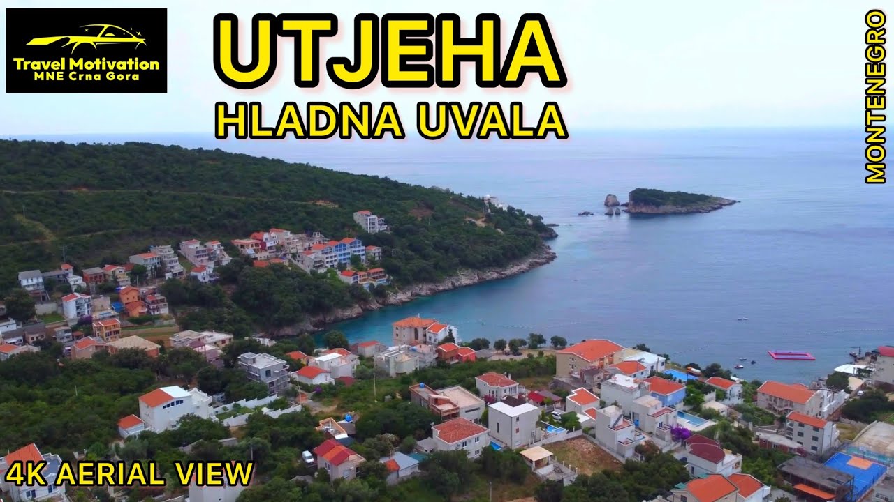 UTJEHA Hladna Uvala [4K Aerial View] MNE Crna Gora July 2023 - Utjeha Hladna Uvala iz vazduha u Julu