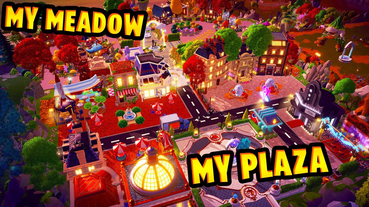My New Plaza and Meadow Tour in Disney Dreamlight Valley! This Turned Out SO GOOD!😍