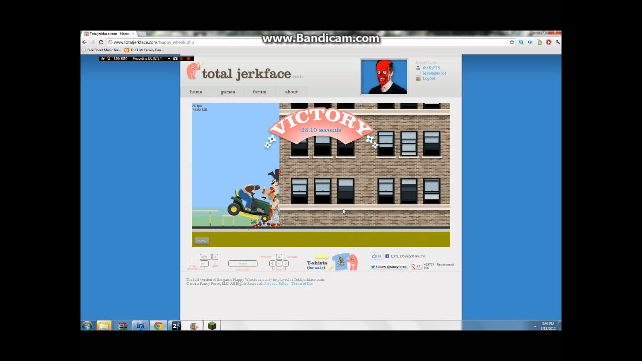 Lets Play Happy Wheels with theB1FFS! - Part 1