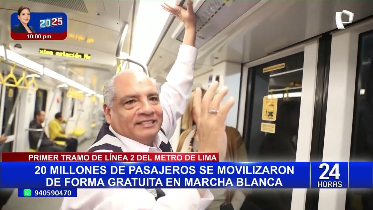 Más de 20 millones de pasajeros usaron tramo inicial de la Línea 2 del Metro de Lima