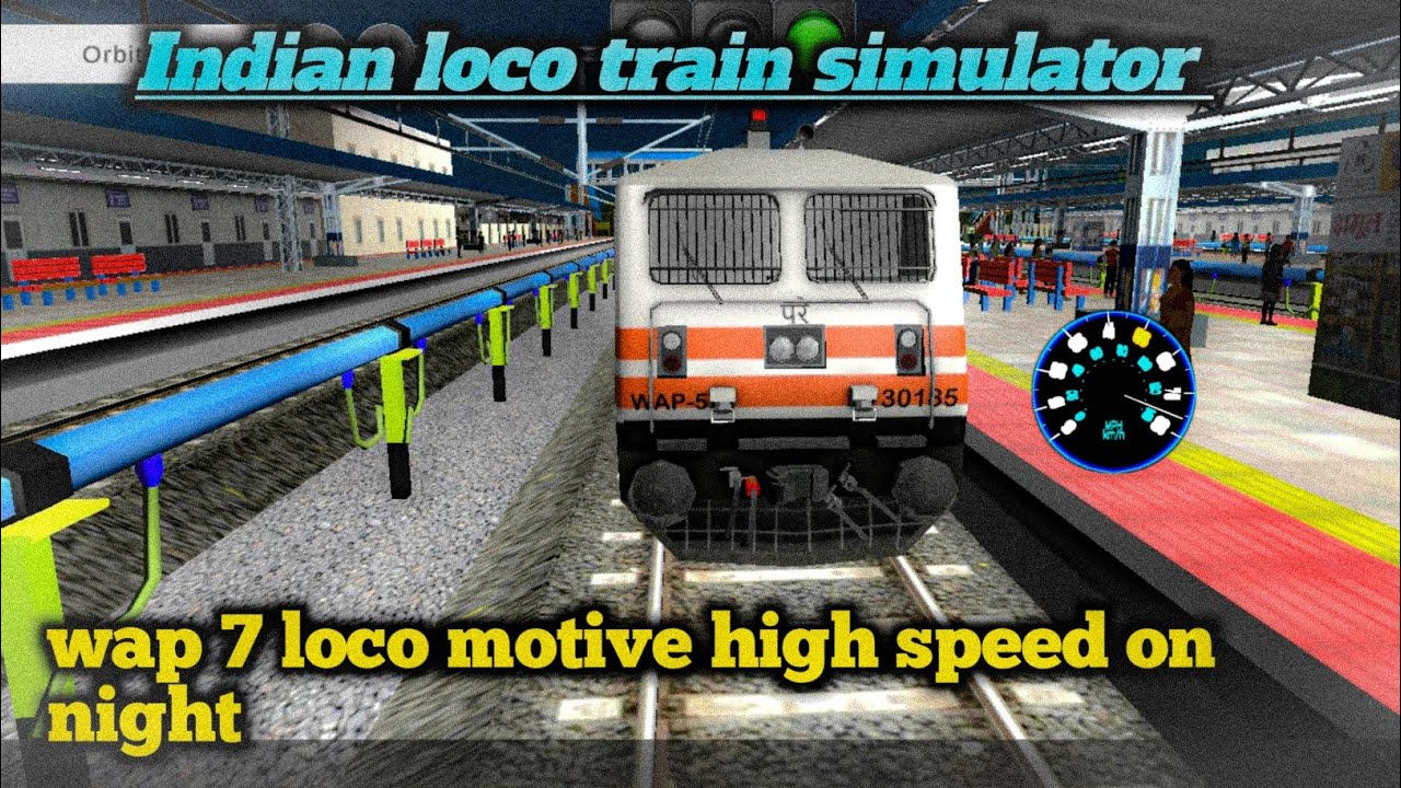 Web 7 locomotive high speed on night 😴 Indian local train simulator game play @AtharvGamerz44 