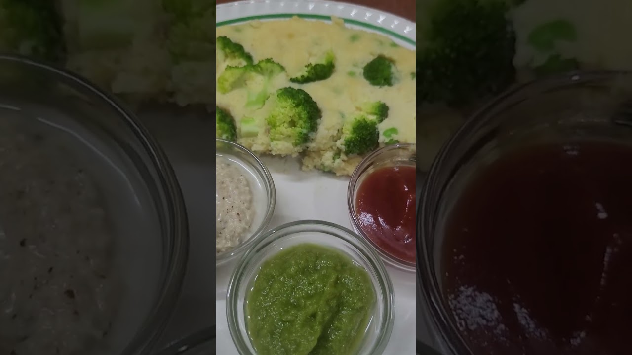 unique recipe of chickpea flour cake by adding  organic broccoli and green peas.
