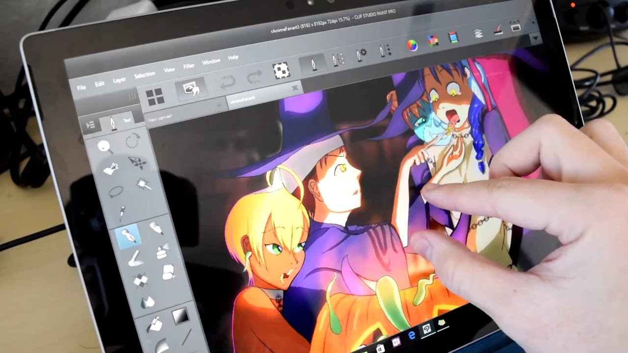 Surface Pro 4 digital painting with Clip Studio (Manga Studio 5)