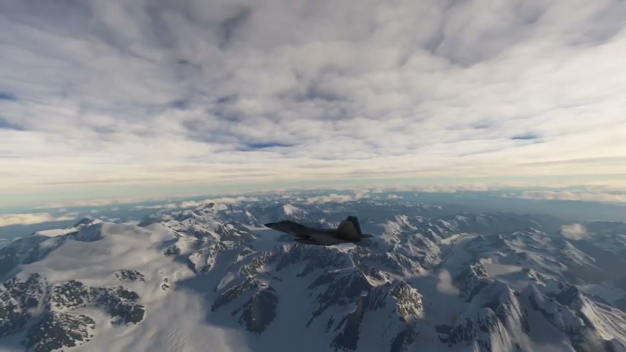 Microsoft Flight Simulator_F 22A Raptor, Denali(AK)