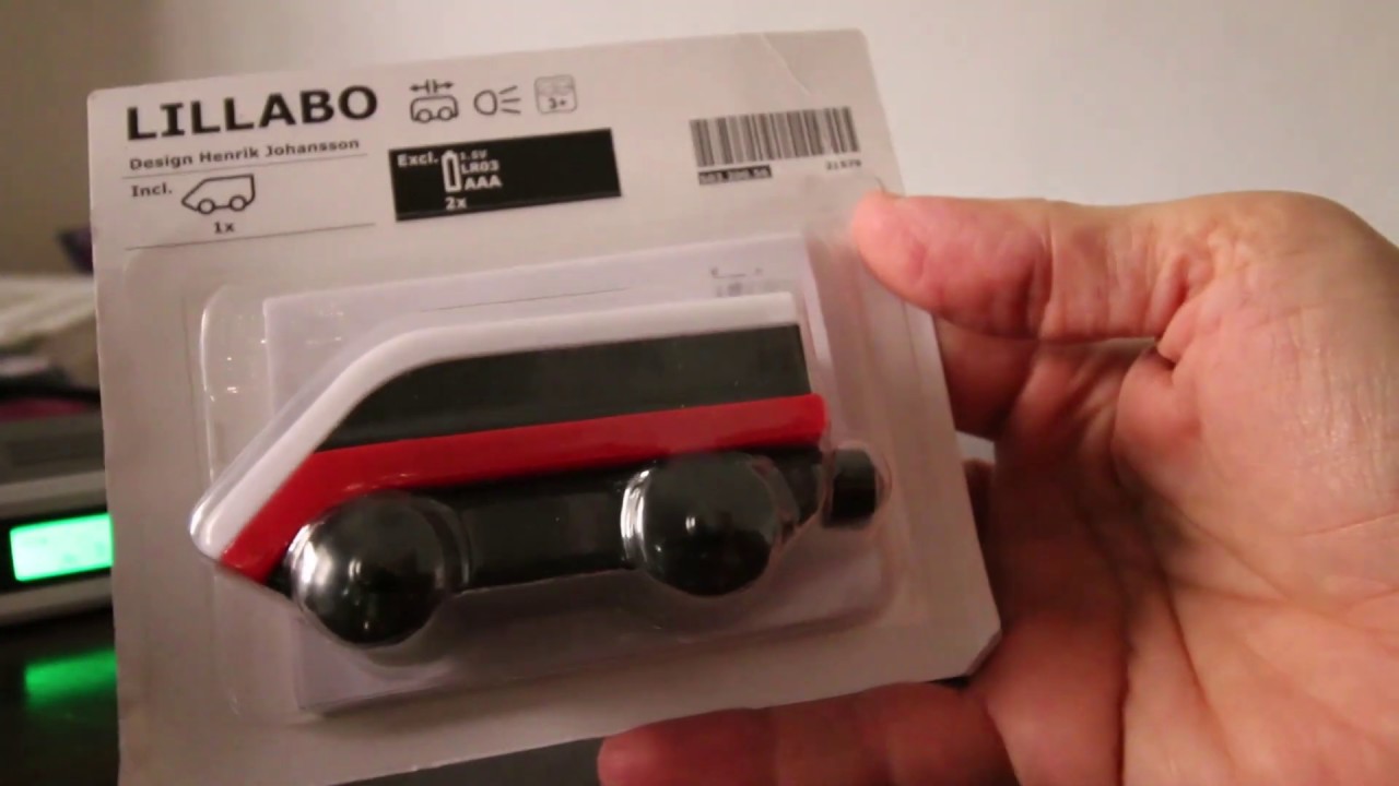 Ikea wooden train Lillabo electric engine unboxing 3