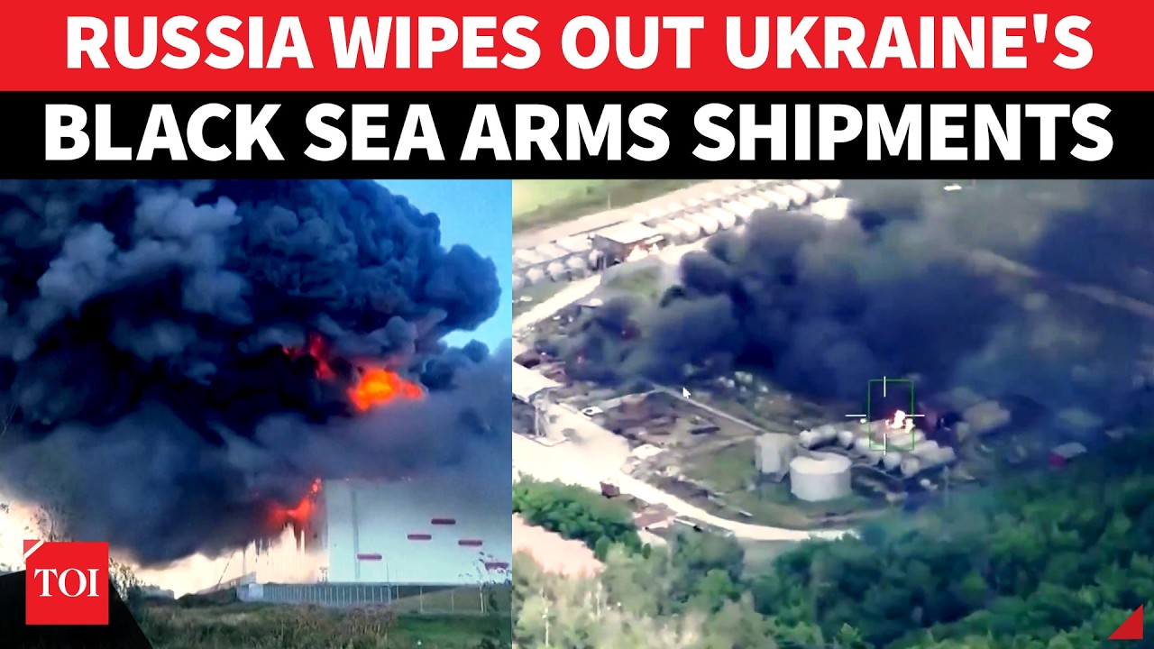 Russia BOMBS 'NATO Shipments' Destined For Ukraine In Europe's Backyard; 2 Cargo Vessels In Flames
