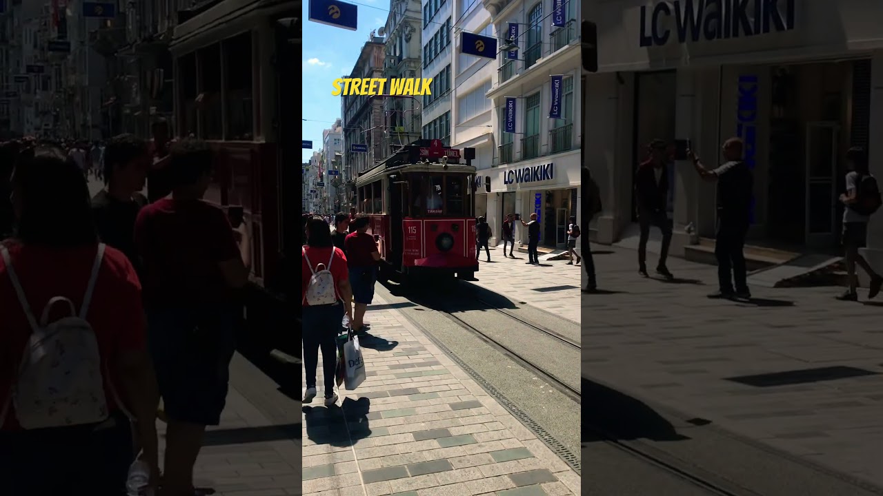 🚋 Iconic Red Tram in Istanbul&rsquo;s Istiklal Street 🇹🇷