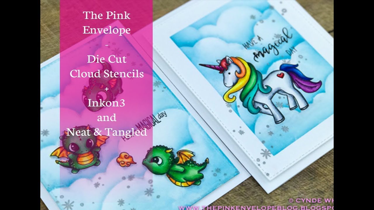 Die Cut Cloud Stencils With Inkon3 and Neat & Tangled
