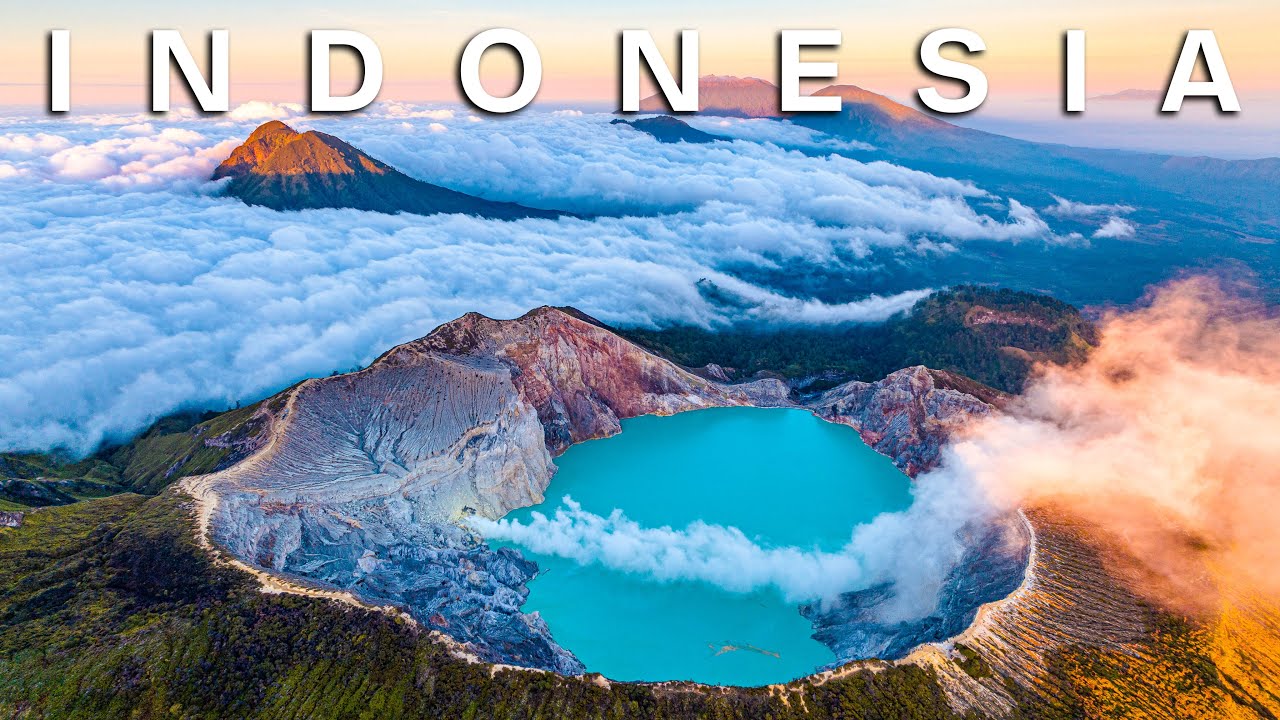 Indonesia in 4K - Natural Wonders with Relaxing Music