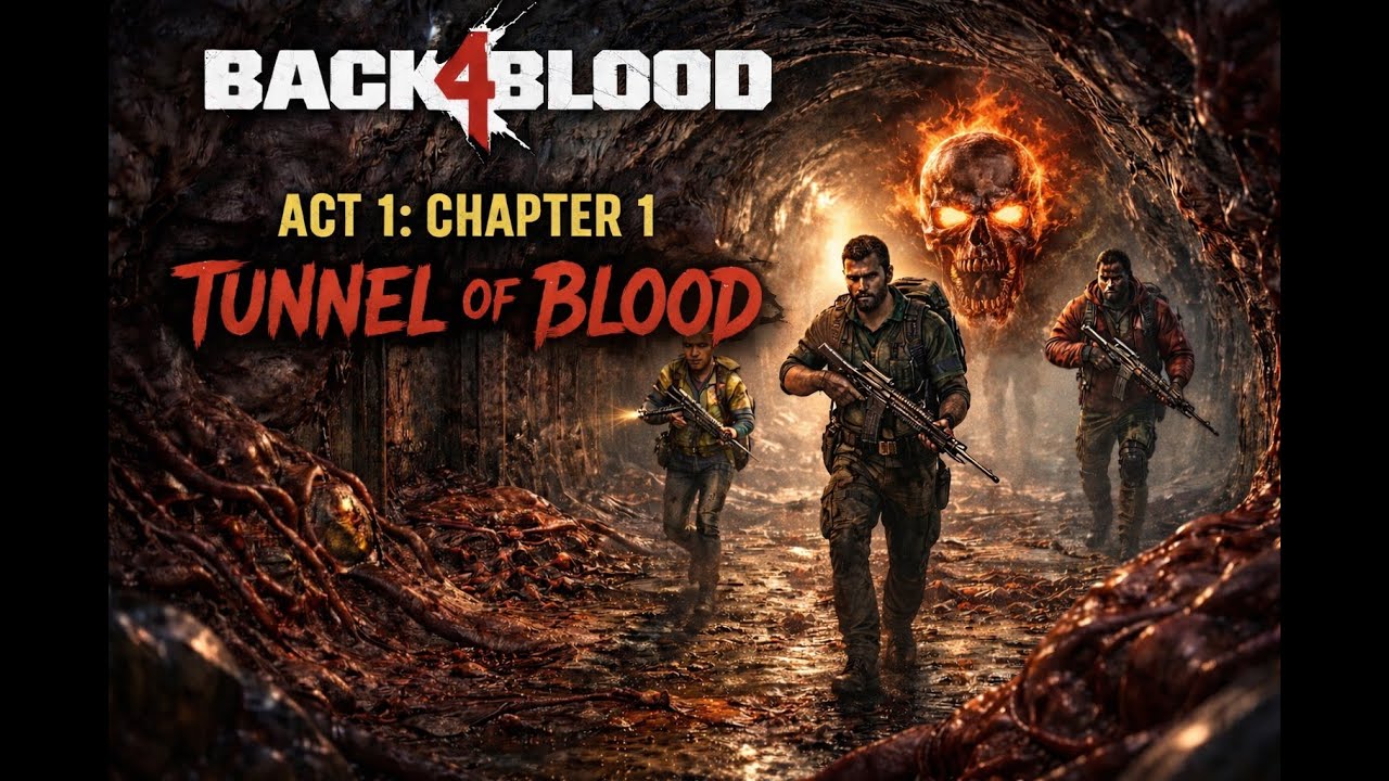 Back 4 Blood – Act 1 Chapter 1: Tunnel of blood | Co-Op Campaign With 