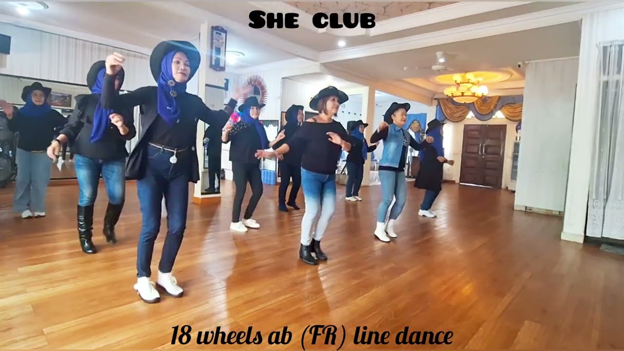 18 wheels ab (fr) line dance. choreographer by Lidya chaverot (fr)#18wheelsab