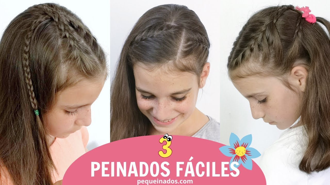 3 peinados Fáciles y Rápidos de hacer con Trenzas Francesas | Peinados con Trenzas de raíz