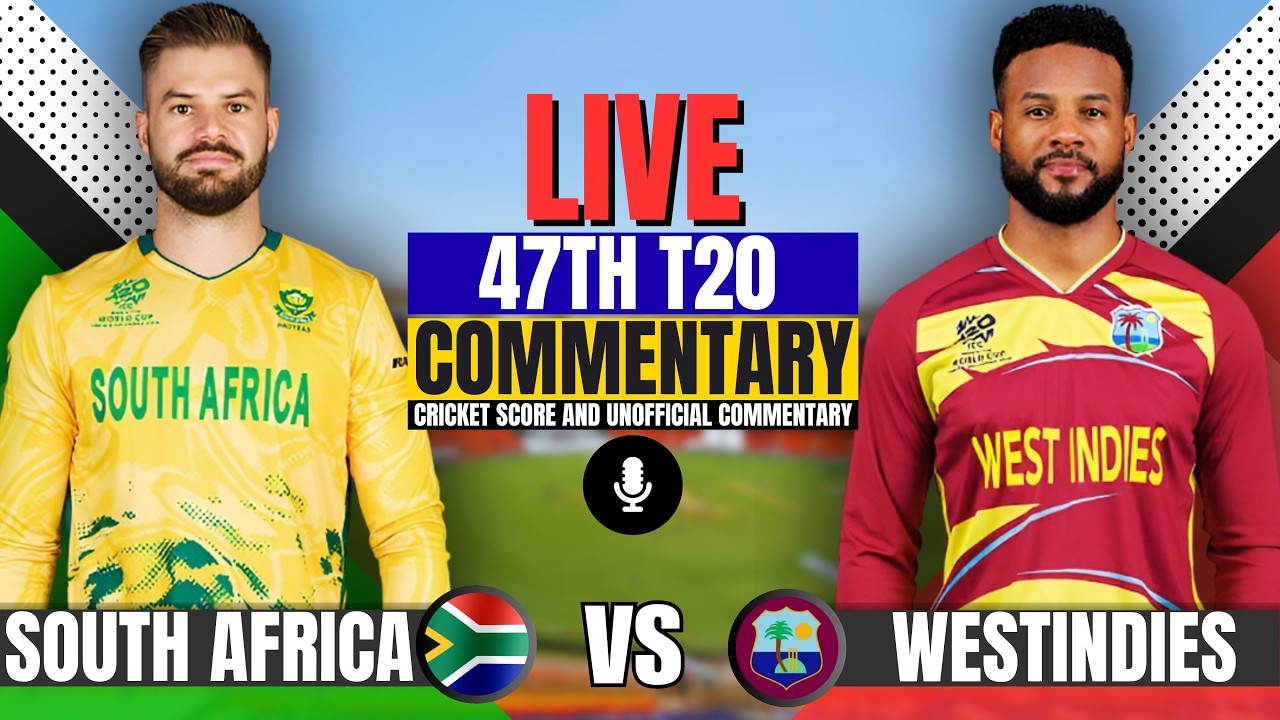 Live: South Africa vs Westindies | Super-8 | T20 World Cup 47th T20 | Match Analysis | SA vs Wi Live