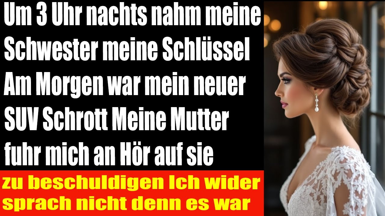 Um 3 Uhr nahm meine Schwester meine Schlüssel morgens war mein neuer SUV zerstört