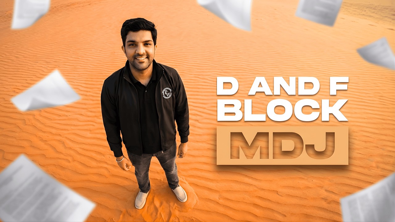 D AND F BLOCK || MDJ Question Series - Part 4 || NEET 2026