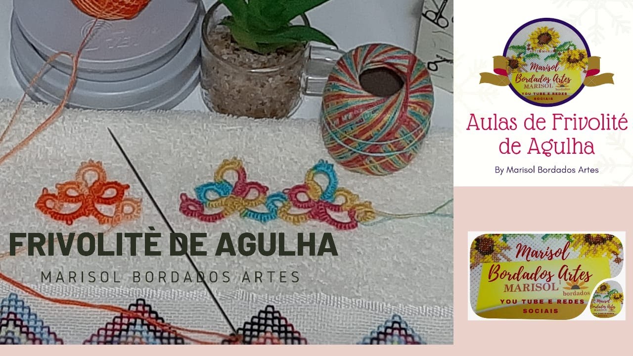 Renda em Frivolitè de Agulha. aula 03
