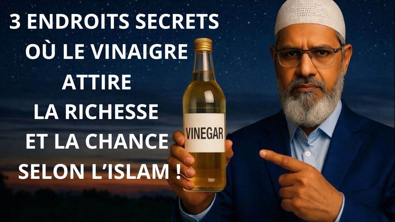 3 ENDROITS SECRETS OÙ LE VINAIGRE ATTIRE LA RICHESSE ET LA CHANCE SELON L’ISLAM ! || DR ZAKIR NAIK