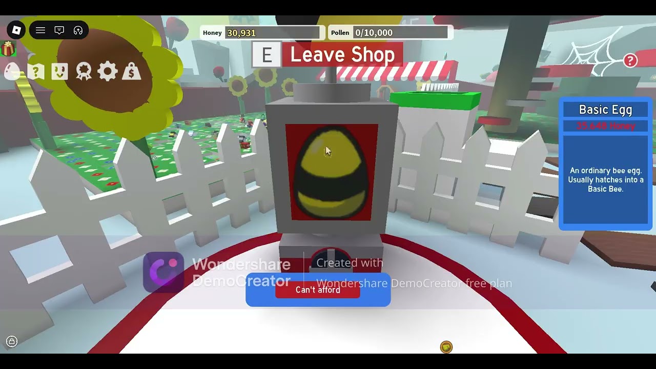 geting 10 bees and new area half part