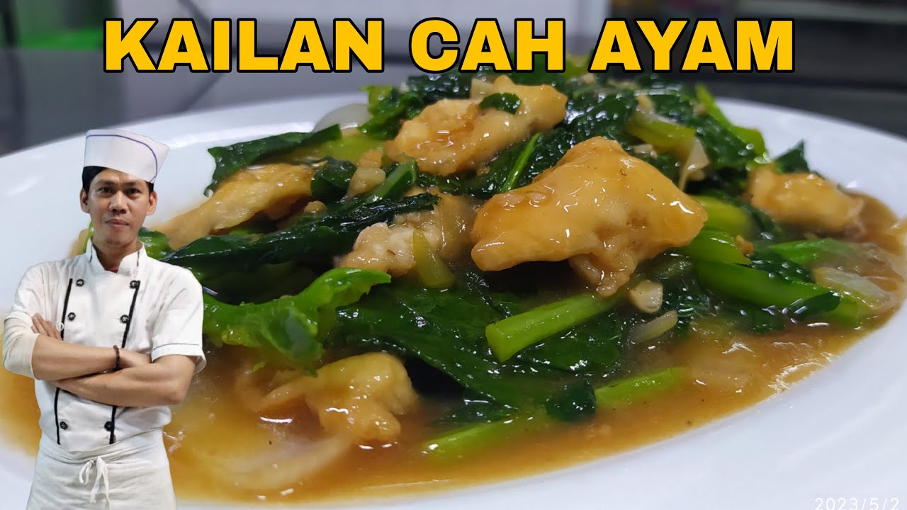 Kailan cah ayam, style chinese food || ala Nanang kitchen