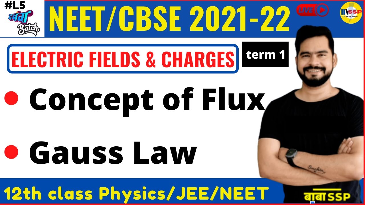 CONCEPT OF FLUX & GAUSS LAW Class 12 #5 || ELECTOSTATICS  || SSP SIR  #DABANGBATCH
