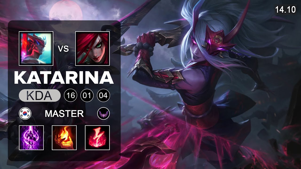 Katarina vs Yone Mid - KR Master - Patch 14.10 Season 14
