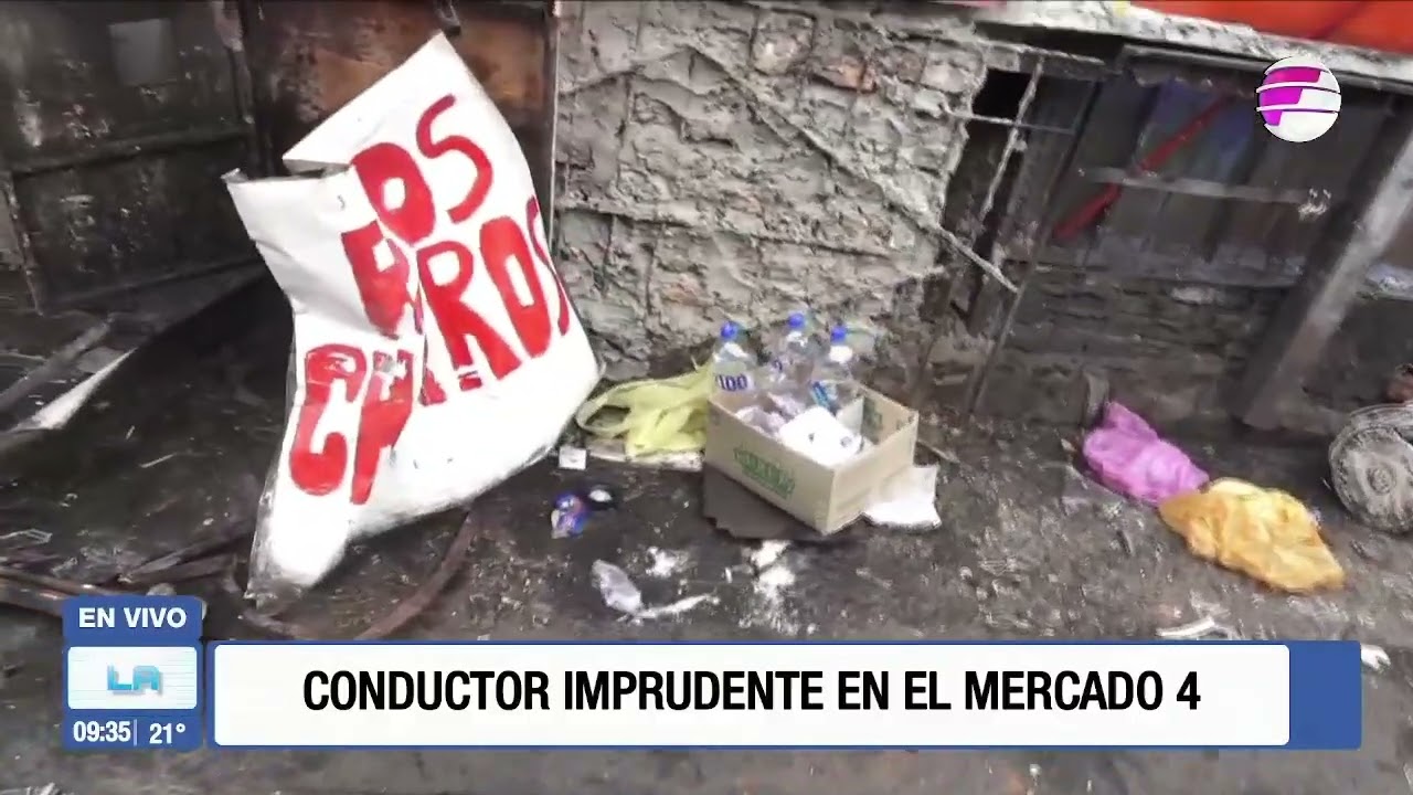 Conductor imprudente chocó contra casilla del Mercado 4