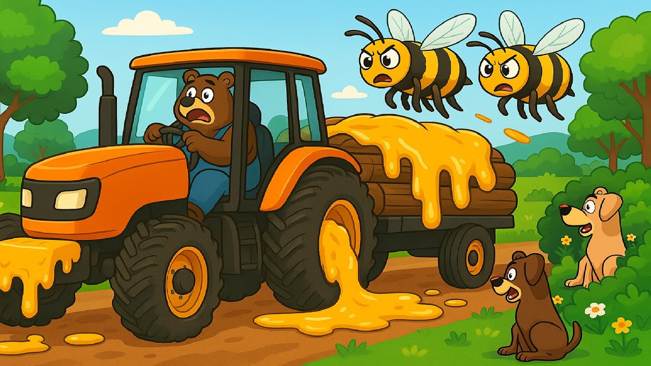 Bear Hauling Honey and the Chase with No Way Out | Farm Work