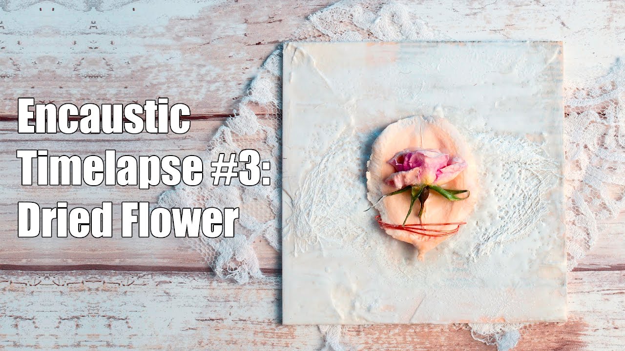 Encaustic Timelapse 3: Dried Flower