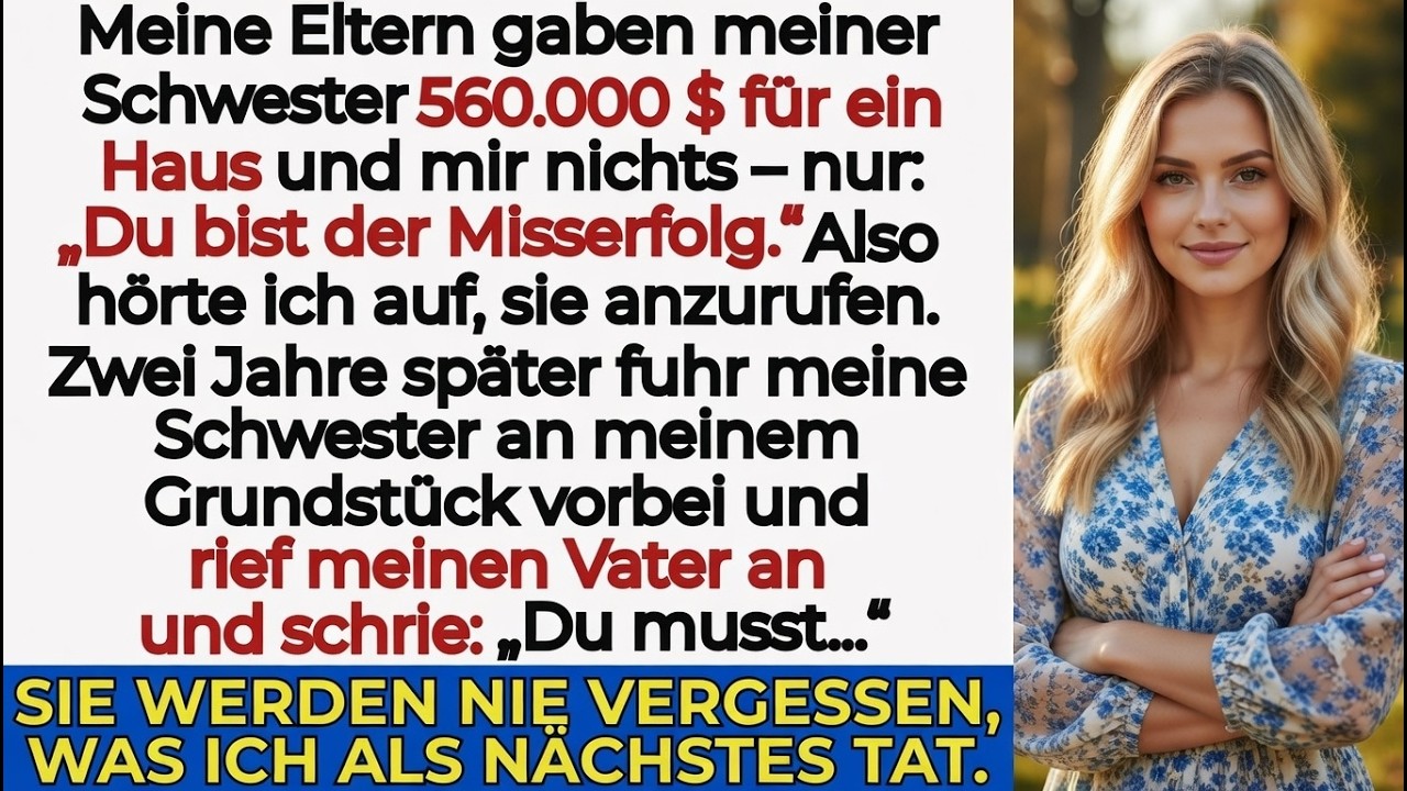 Meine Familie gab meiner Schwester 560.000 $ fürs Haus – ich war nur „Versager“… bis ich erbte