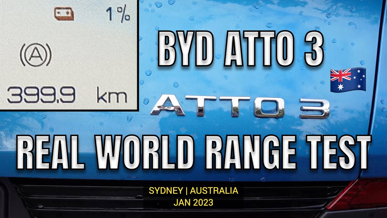 BYD ATTO 3 ELECTRIC CAR REAL WORLD RANGE TEST Australia | January 2023