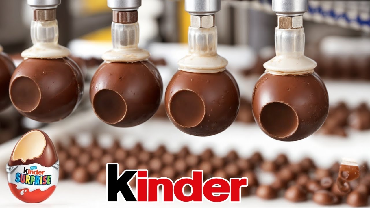 Как на фабрике производятся миллионы яиц Kinder Surprise