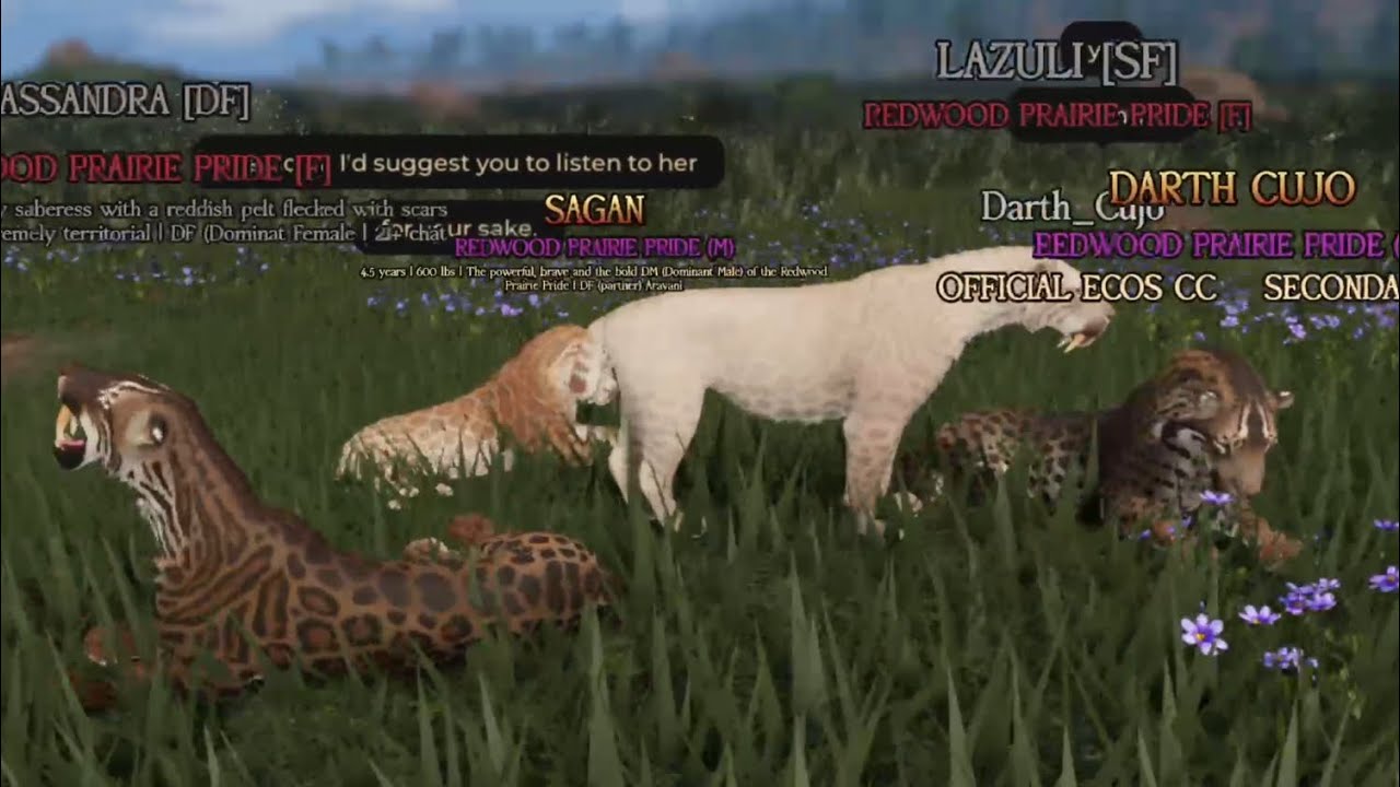 Coastal Prairie Takeover |  @Darth_Cujo22, @LYNV3XIS Smilodons | Part 65 | Ecos: La Brea